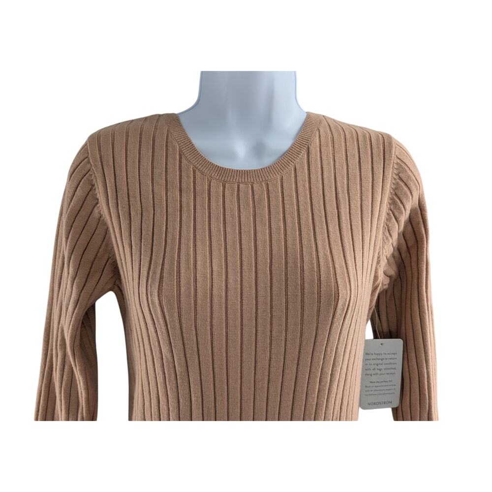 WAYF Dede x Emily Holly Ribbed Knit Midi Dress Long Sleeve - Picture 8 of 14